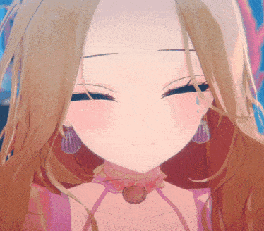 a close up of a girl 's face with tears in her eyes