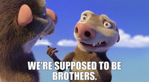 Ice Age Crash And Eddie GIF - Ice Age Crash And Eddie Were Supposed To Be Brothers GIFs