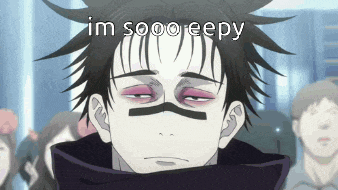 a close up of a person 's face with the words `` im sooo eepy '' written on it