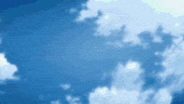 blue sky with white clouds in it