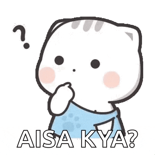 a cartoon cat is covering its mouth with its hand and a question mark .