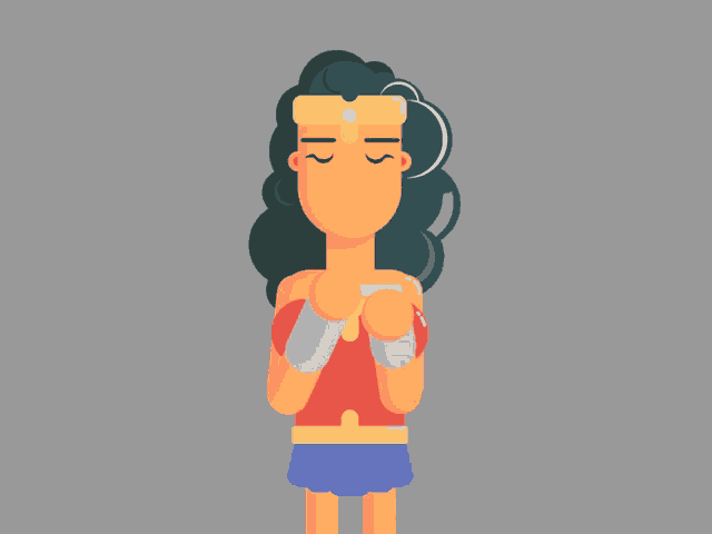 a cartoon illustration of wonder woman pointing at the viewer