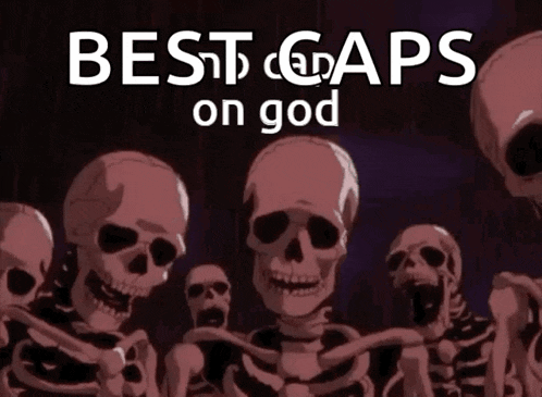 a group of skeletons are standing next to each other with the words best gaps on god above them