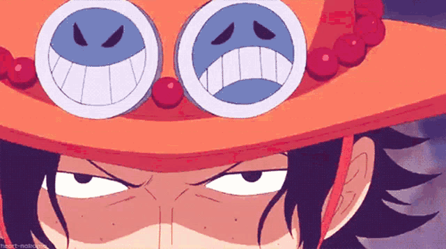 a close up of a person 's face with a hat and sunglasses