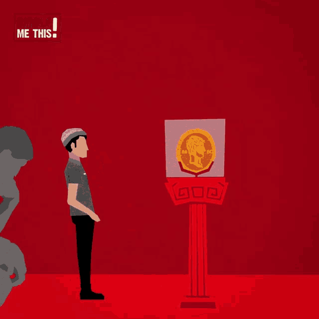 a poster asking how do you know with a man looking at a coin and a clock