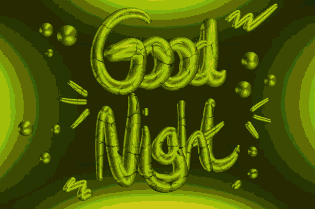 a green background with the words " good night " written on it