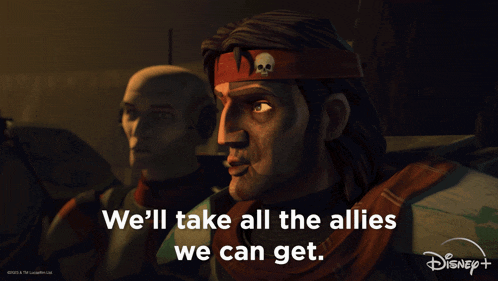 Well Take All The Allies We Can Get Hunter GIF - Well Take All The Allies We Can Get Hunter Echo GIFs