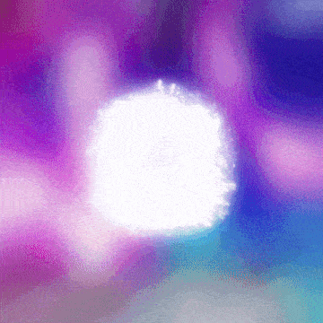 a purple and blue background with a white sphere in the middle .