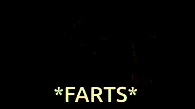 a cartoon of a rabbit with the words * farts * written below it