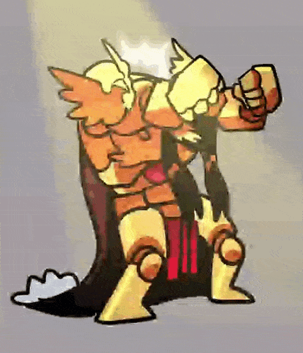 a cartoon drawing of a knight with wings and a cape .