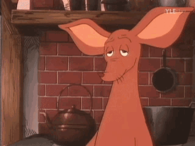 a cartoon mouse is laying on a wooden floor with the words ei vittu minkainen viikko written below it