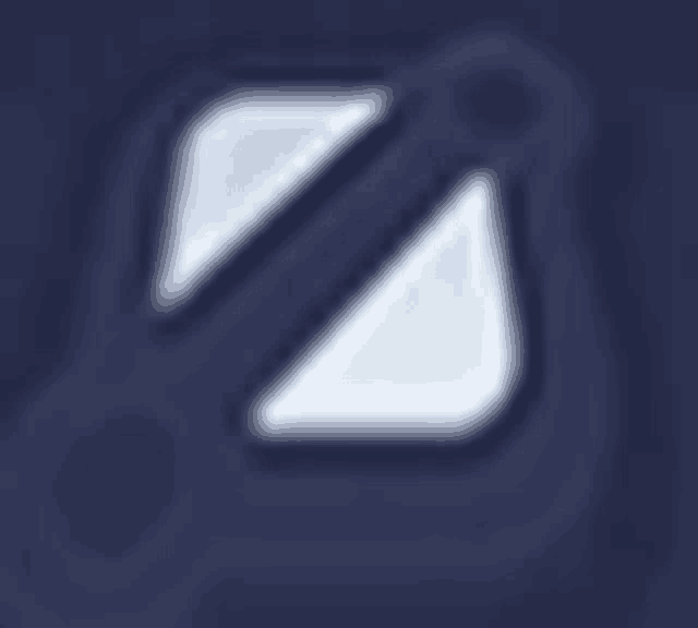 a blue background with a white triangle on it