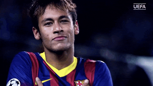 a soccer player with the word uefa on the bottom of his shirt