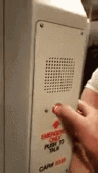 a person is pressing an emergency only push to talk button