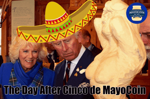 a man in a sombrero stands next to a woman in a blue dress