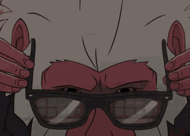 a cartoon of a monkey wearing a pair of black glasses