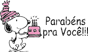 snoopy is wearing a pink hat and holding a pink cake .
