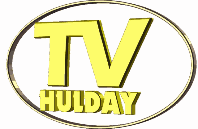 a logo for tv hulday is shown in yellow