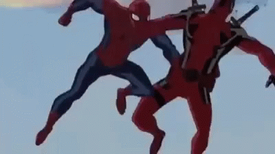 Spiderman Deadpool GIF - Spiderman Deadpool Fight GIFs