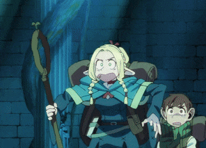a boy and a girl are standing next to each other in a cartoon