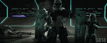 sr14 is written on the bottom of a picture of soldiers