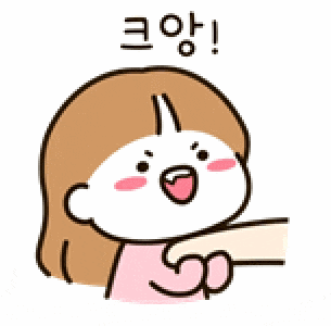 a cartoon of a girl with a rabbit on her face