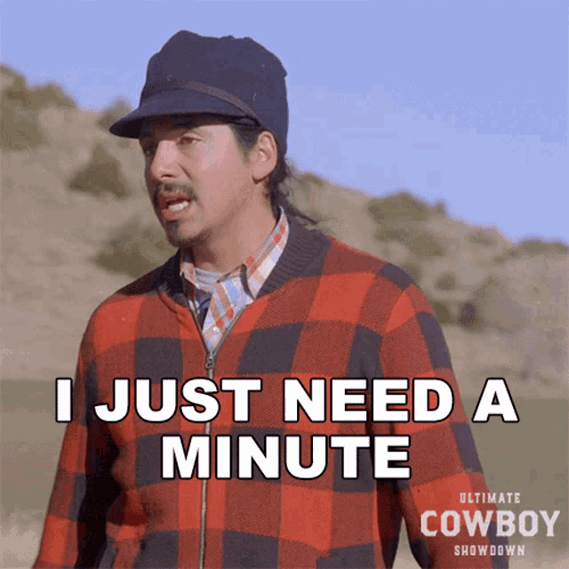 I Just Need A Minute Just To Calm Down Stephen Yellowtail GIF - I Just Need A Minute Just To Calm Down Stephen Yellowtail Ultimate Cowboy Showdown GIFs
