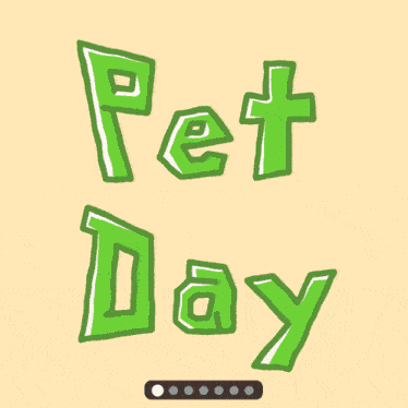 a cartoon drawing of a dog sleeping with the words " pet day " below it