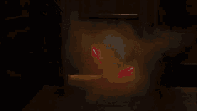 a group of soldiers are standing in a dark room with guns
