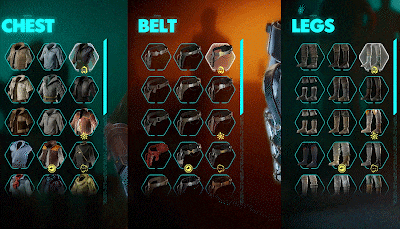 a screenshot of a chest belt and legs display