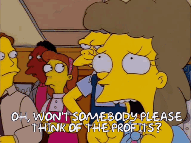 Simpsons Think Of The Profits GIF - Simpsons Think Of The Profits Profits GIFs