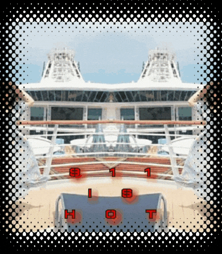 a picture of a cruise ship with the letters h o and t on it