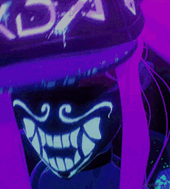 a close up of a person 's face with a glowing mouth