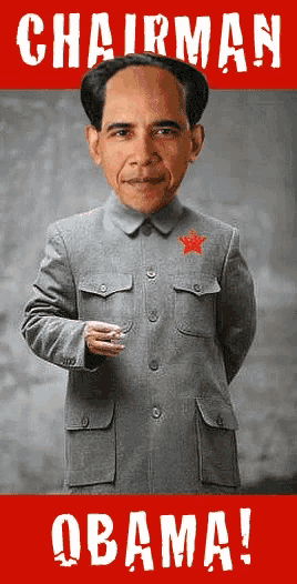 a poster that says chairman obama on the bottom