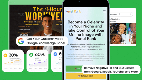 a phone displays a google knowledge panel