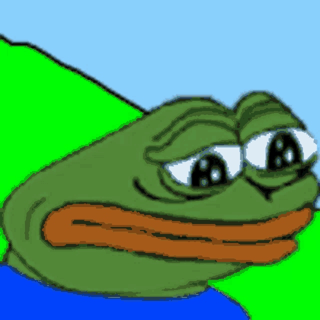 a cartoon of a frog with a big mouth and big eyes