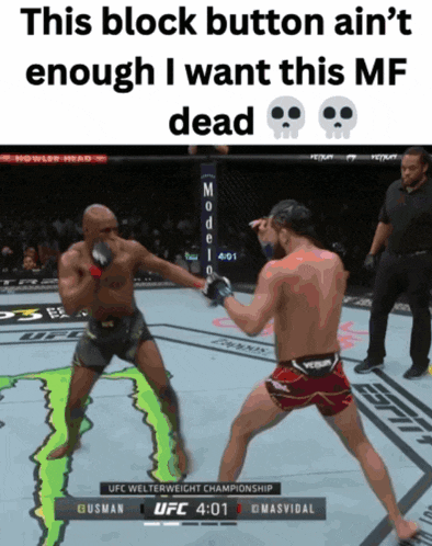 ufc welterweight championship between gusman and masvidal 4:01