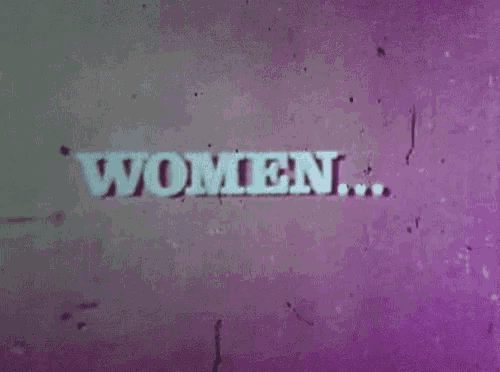 a purple background with the word women written on it