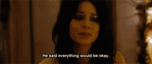 a woman is crying and saying he said everything would be okay .