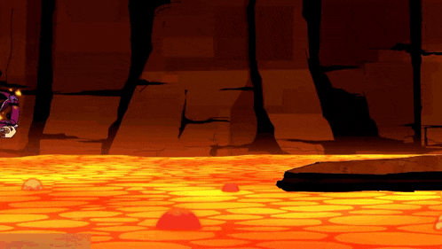 a cartoon drawing of a person in a cave