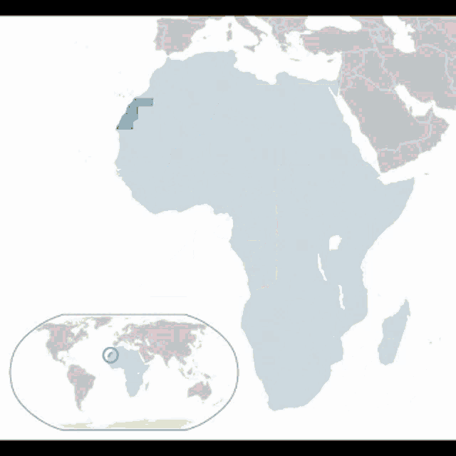 a map of the sahrawi arab democratic republic with the flag on it