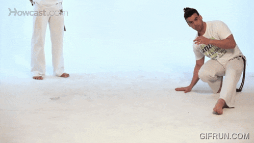 a man doing a handstand with a gifrun.com watermark on the bottom