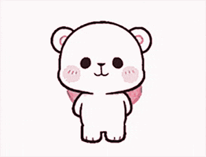 a white teddy bear is holding a pink heart with the word huyen written on it surrounded by pink hearts .