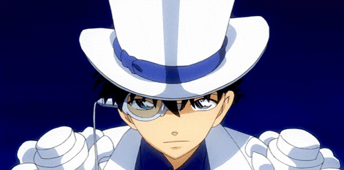 a cartoon character with a top hat and glasses