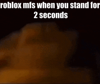 a screenshot of a video that says `` roblox mfs when you stand for 2 seconds ''