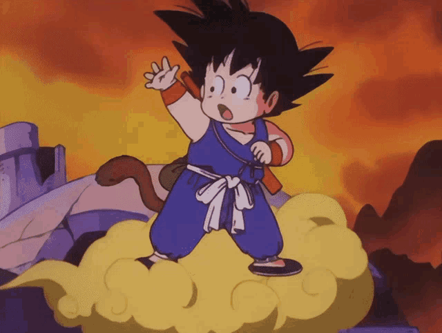 Goku Flying Nimbus GIF - Goku Flying Nimbus Dragon Ball GIFs
