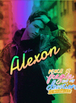 a neon sign that says alexon peace is fragile but the devotion is boundless