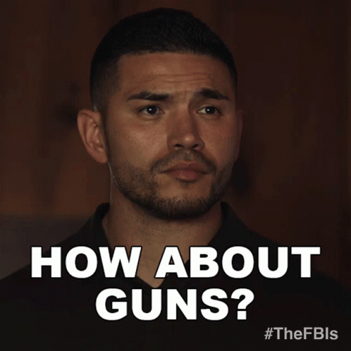 How About Guns Special Agent Ivan Ortiz GIF - How About Guns Special Agent Ivan Ortiz Fbi Most Wanted GIFs