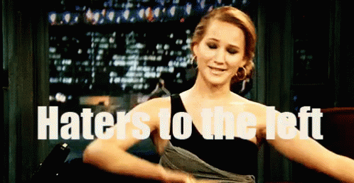 Haters To The Left GIF - Jennifer Lawrence Haters To The Left GIFs