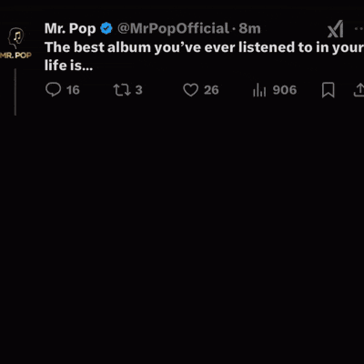 a screenshot of mr. pop 's twitter showing the best album he 's ever listened to in his life is jennifer lopez
